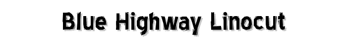 Blue Highway Linocut font
